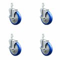 Service Caster Assure Parts 190PUBPRC4P Replacement Caster Set with Brakes, 4PK ASS-SCC-SQ20S514-PPUB-BLUE-TLB-34-4